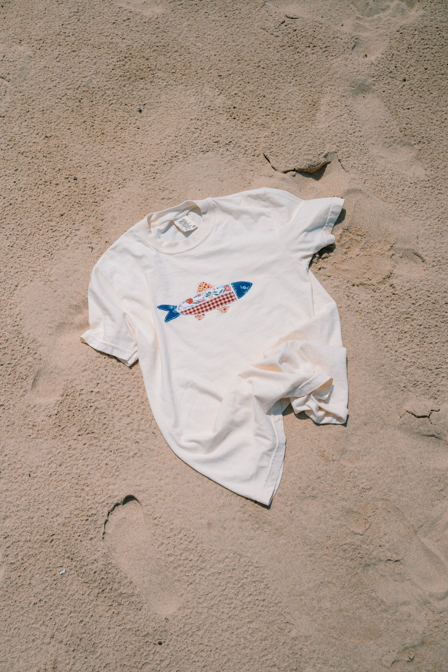 Gone Fishing Patchwork Tee