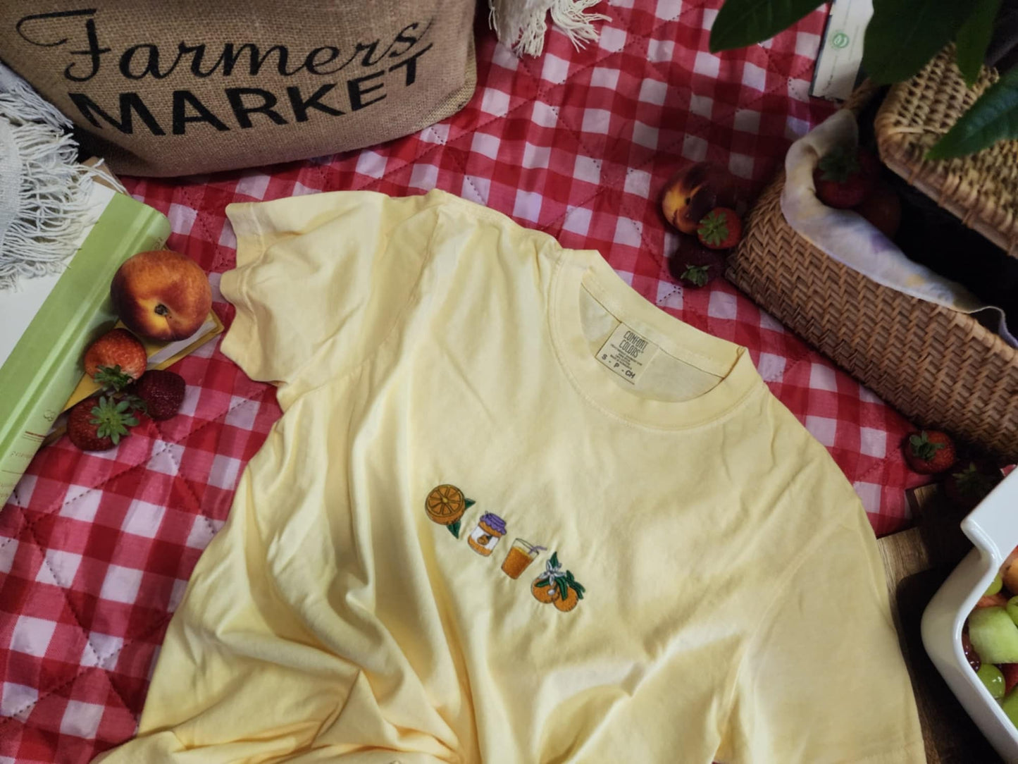 Orange Dreams Embroidered Tee