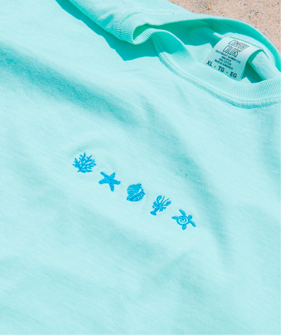 Shoreline Seashell Embroidered Tee