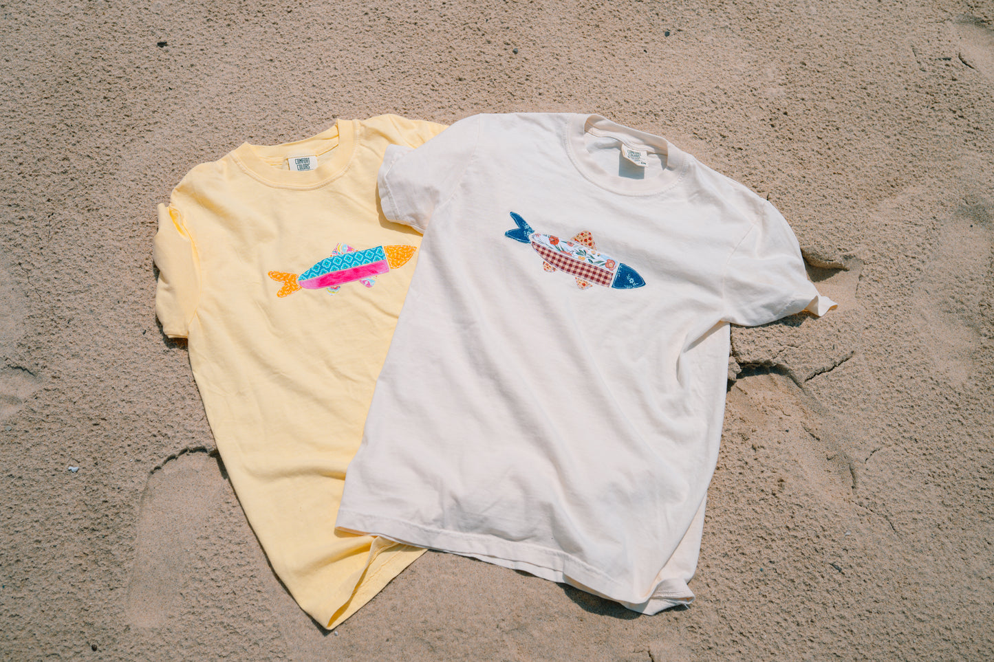 Gone Fishing Patchwork Tee