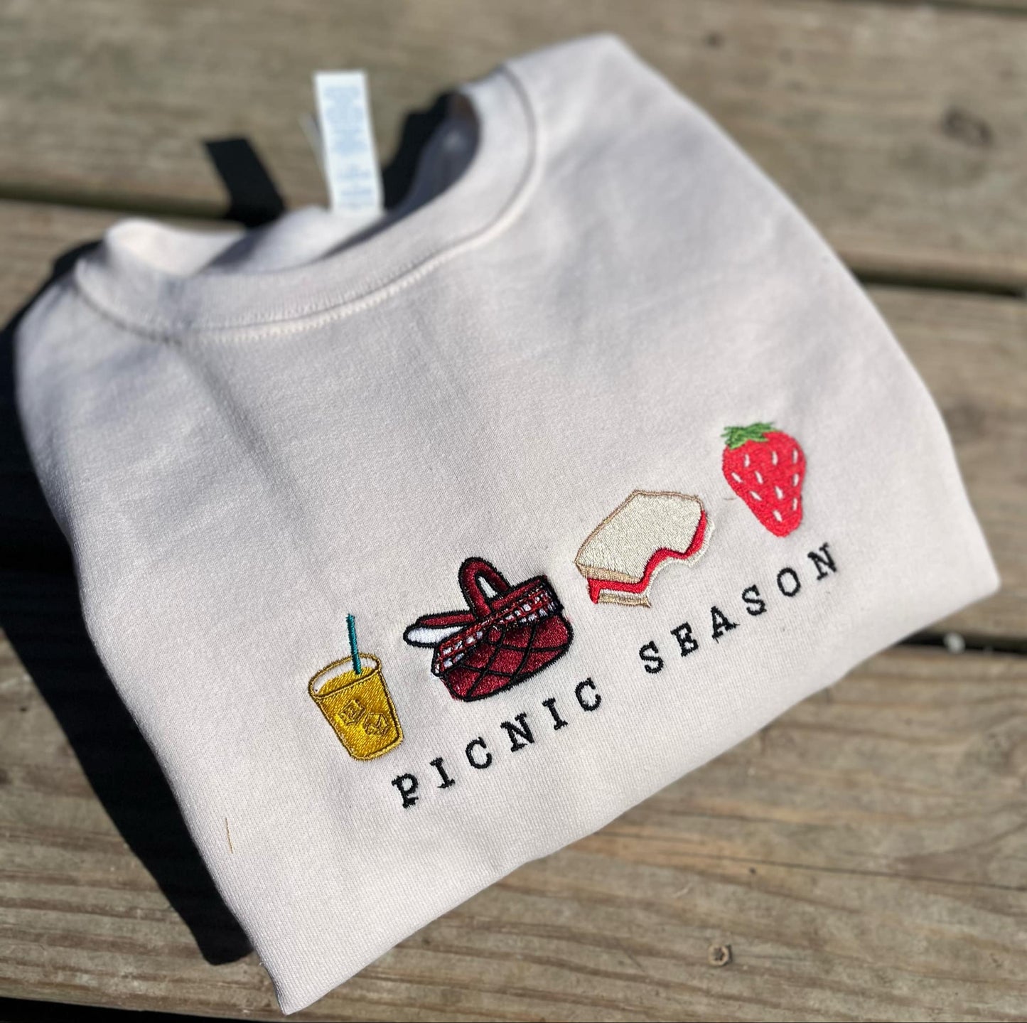 Picnic Season Embroidered Crew