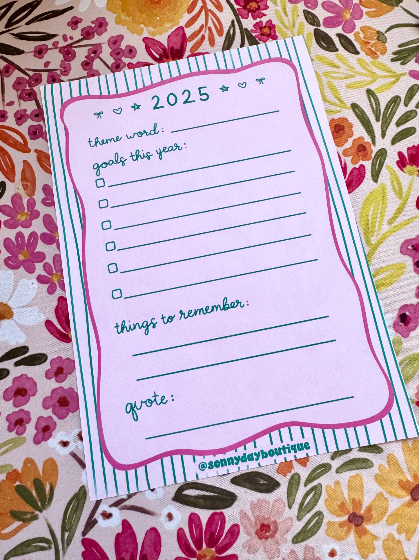 Goals For 2025 Printable File