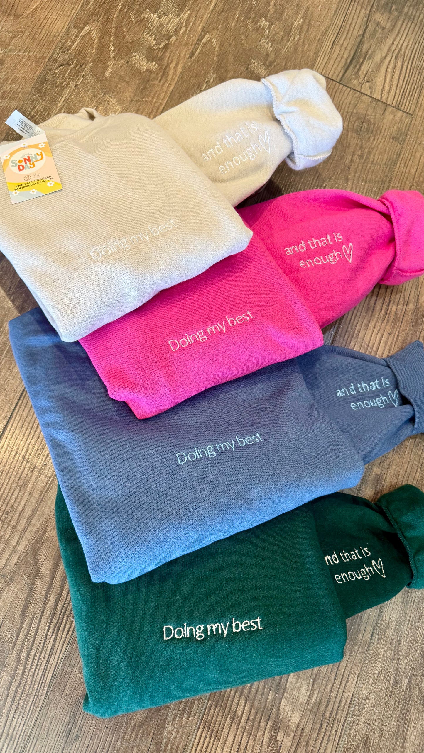 Doing My Best Embroidered Crew