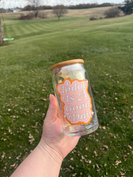 Retro Good Day Glass