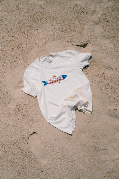 Gone Fishing Patchwork Tee