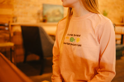 Slow Down Embroidered Long Sleeve