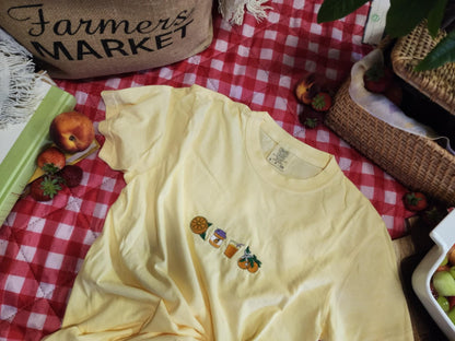 Orange Dreams Embroidered Tee