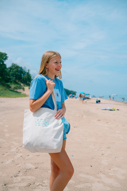 Take Me To The Water Embroidered Tote Bag