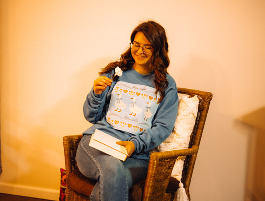 Cottage Goose Patchwork Crew