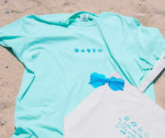 Shoreline Seashell Embroidered Tee