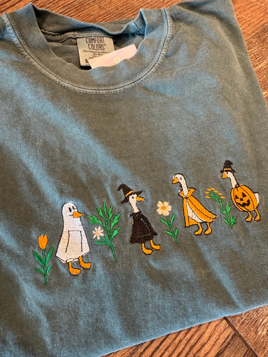 Halloween Goose Embroidered Long Sleeve
