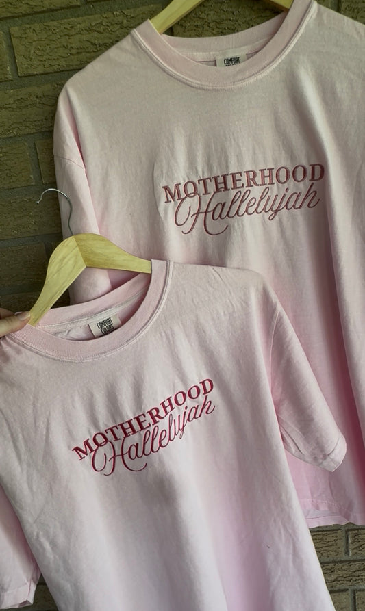 Motherhood Hallelujah Embroidered Tee