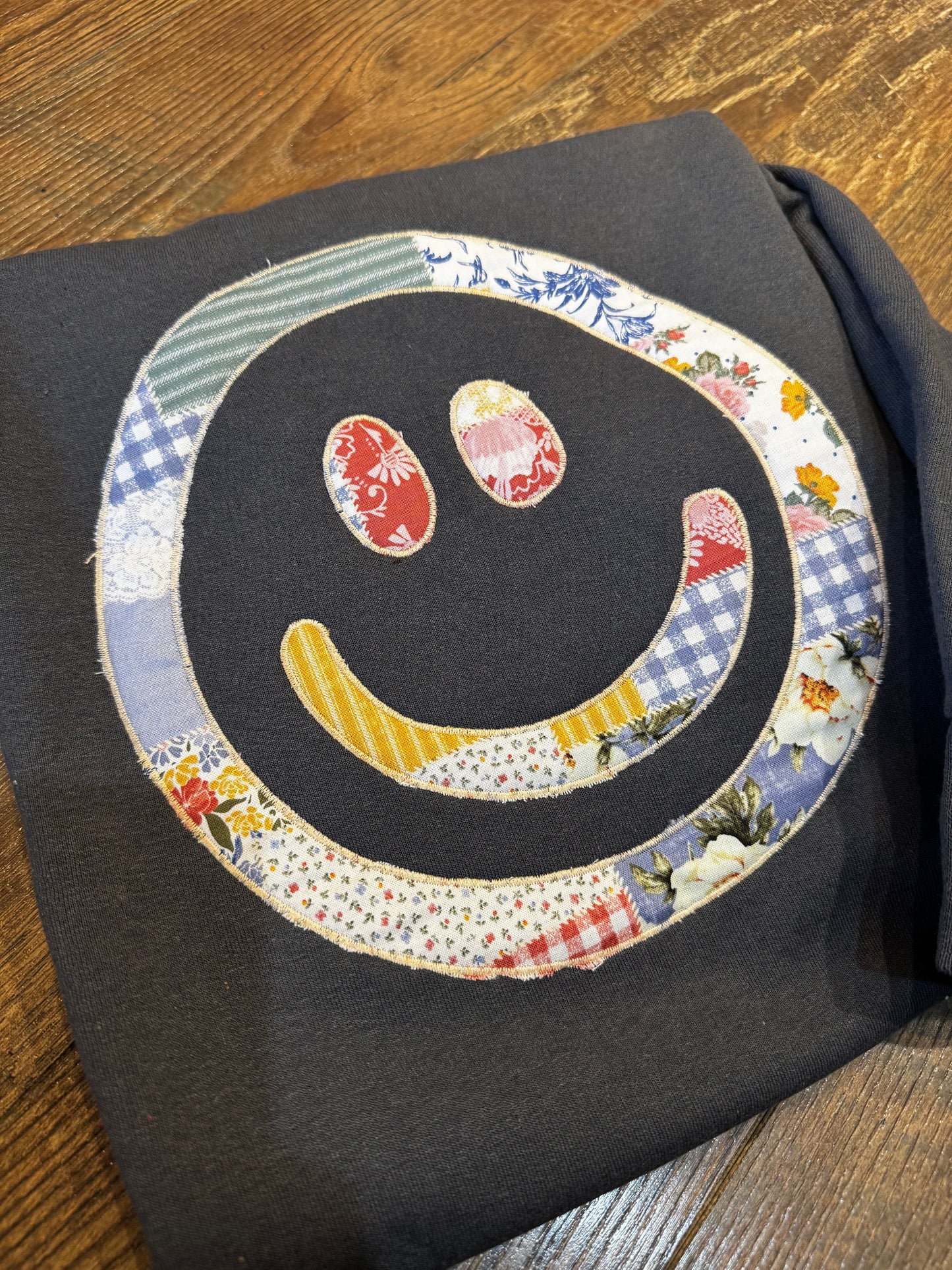 Smiley Patchwork Crew