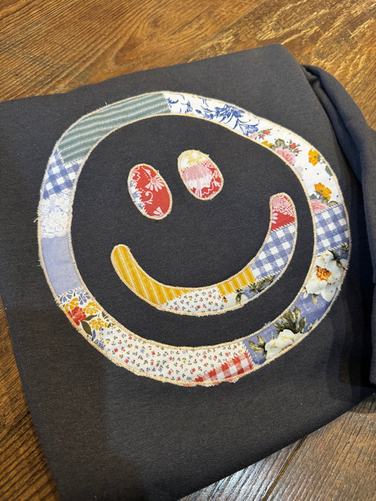 Smiley Patchwork Crew