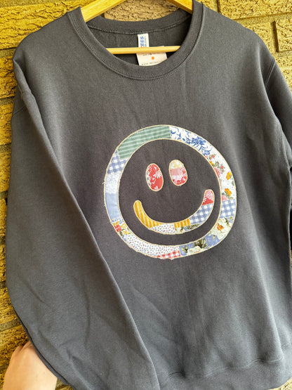 Smiley Patchwork Crew