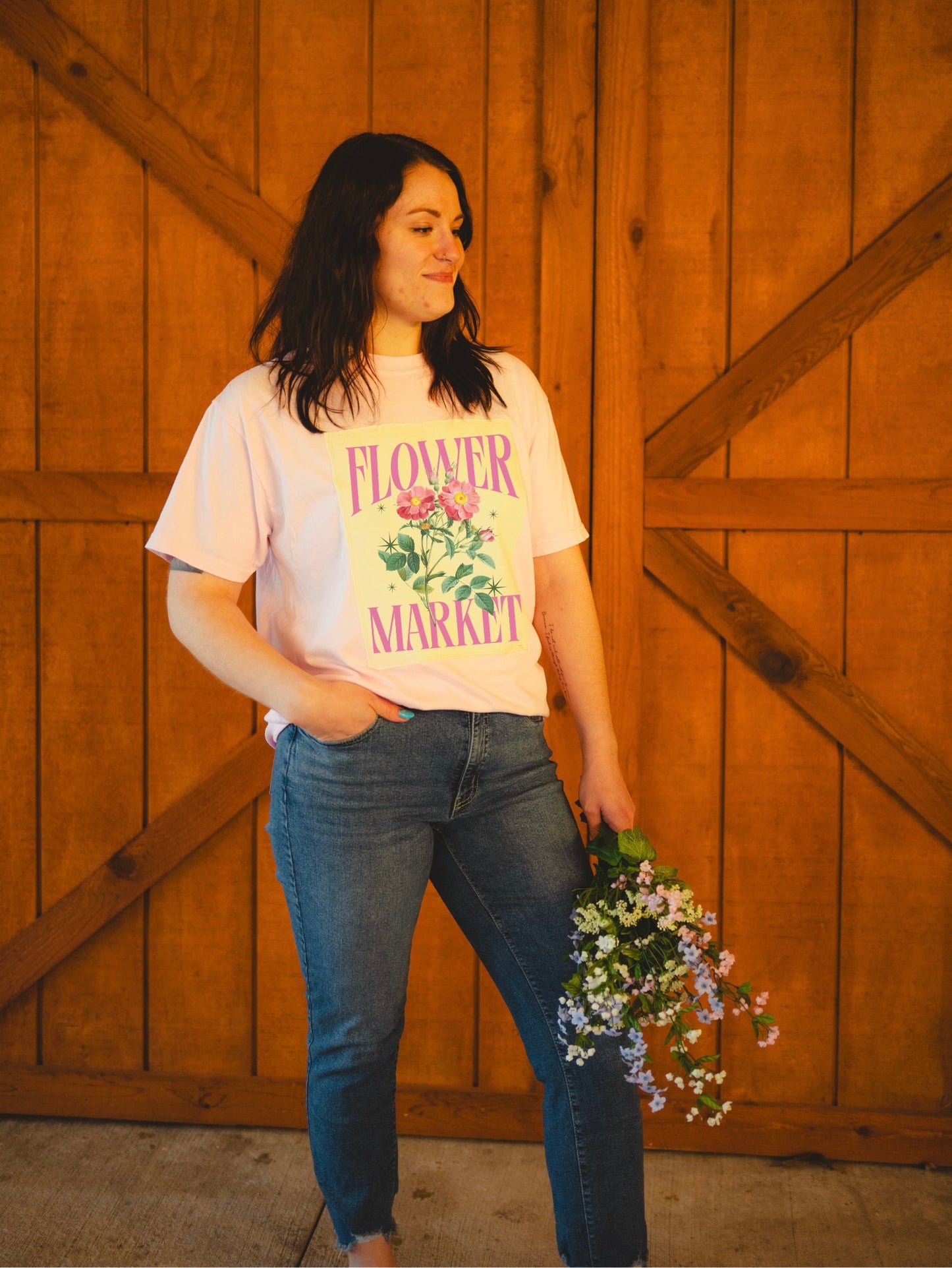 Flower Market Patch Tee