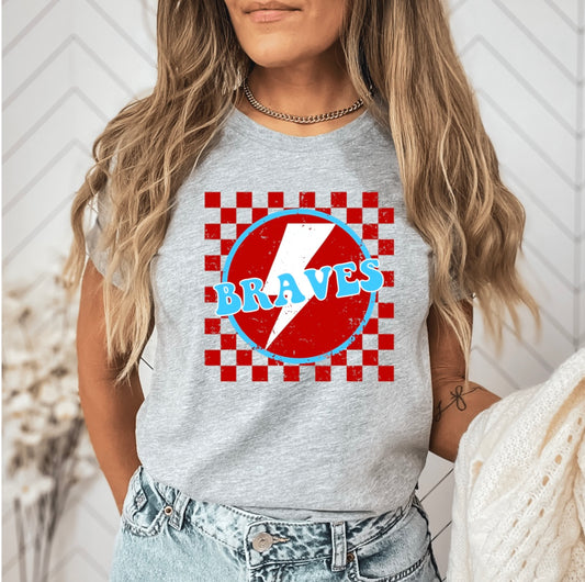 Checkered Braves Tee