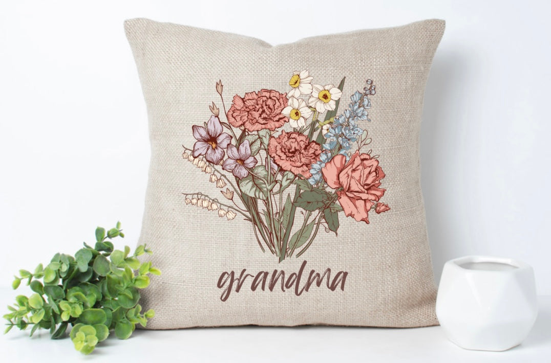 Family Bouquet Pillow