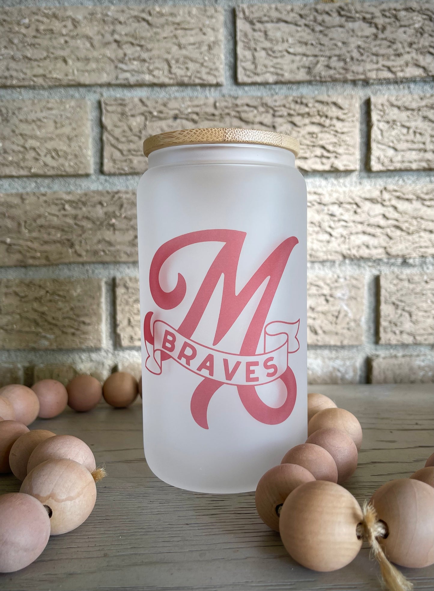 Retro Braves Glass Tumbler